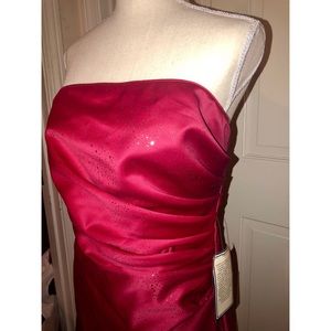 Red Ombré Sparkle Formal Mini Dress